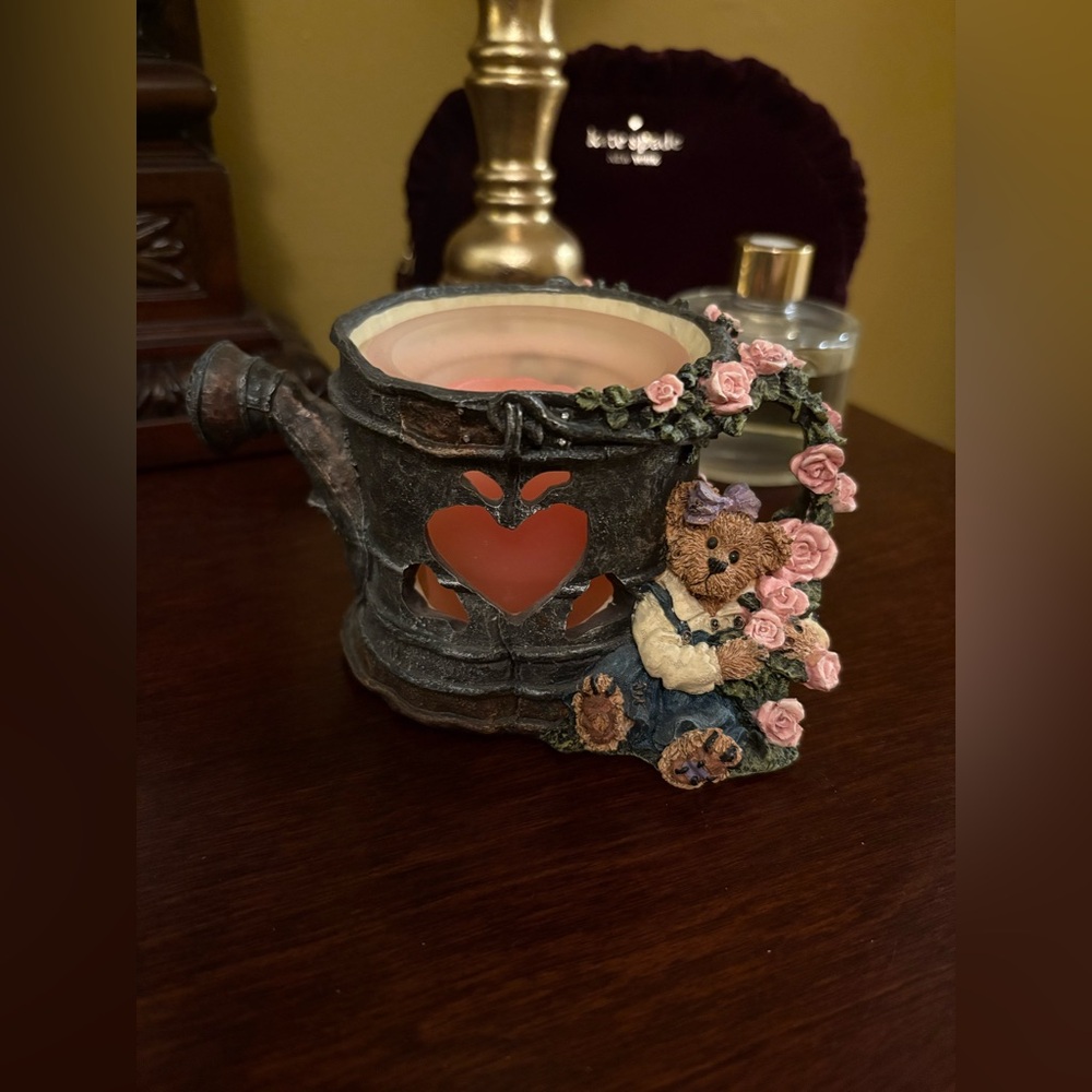 Boyds Bears candle holder “Lydia.. shower of roses” 2000, vintage, retired